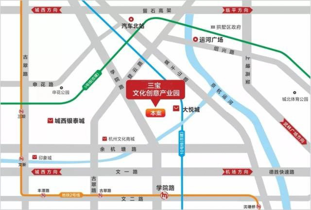 三宝文化创意产业园区位图